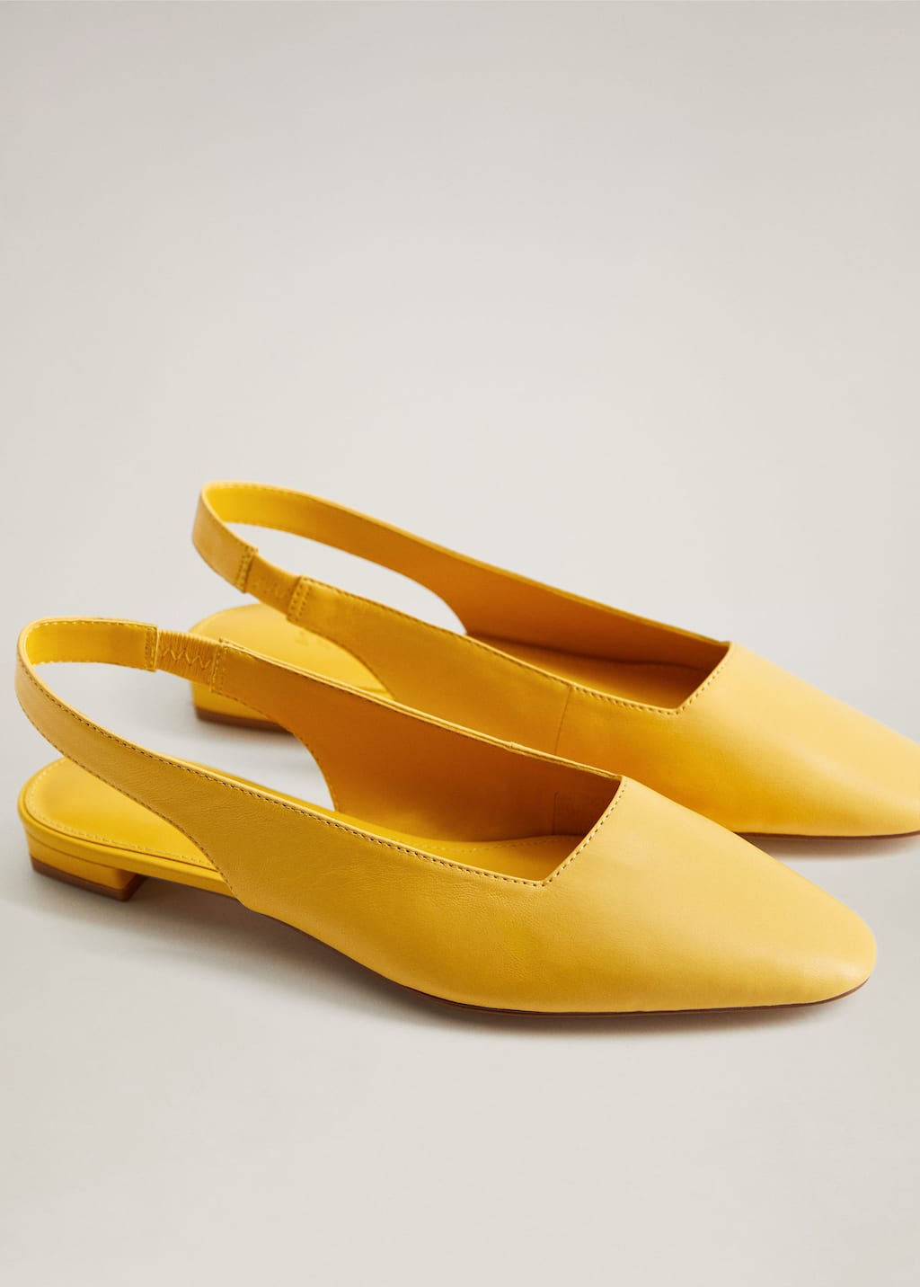 yellow sling back shoes