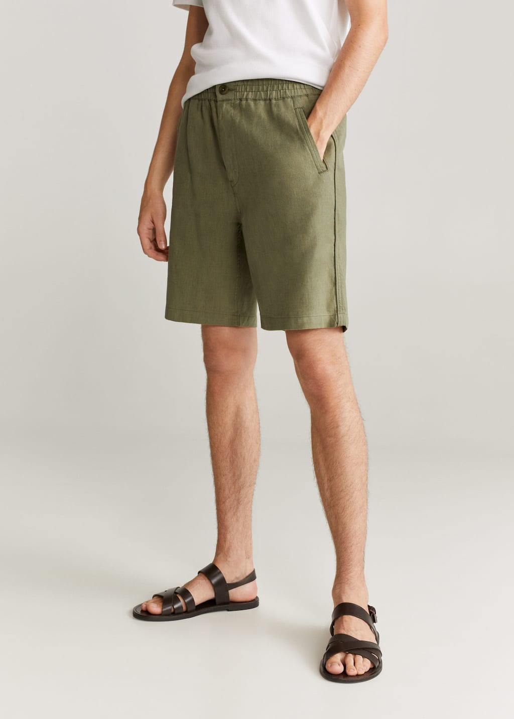 elastic bermuda shorts