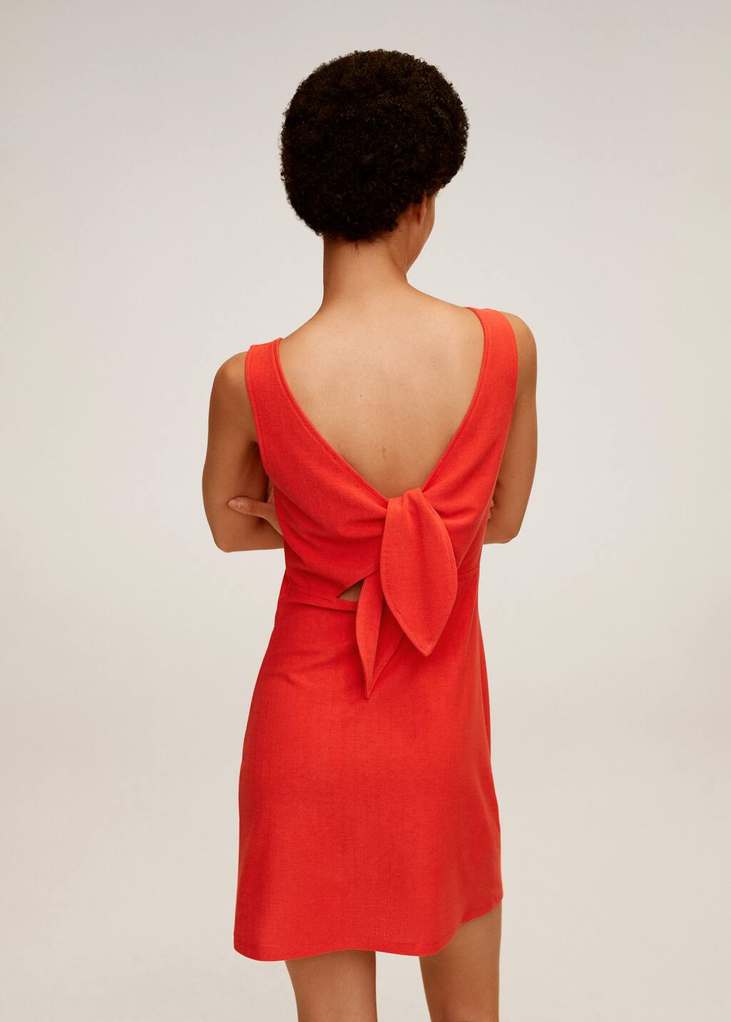 mango back bow dress