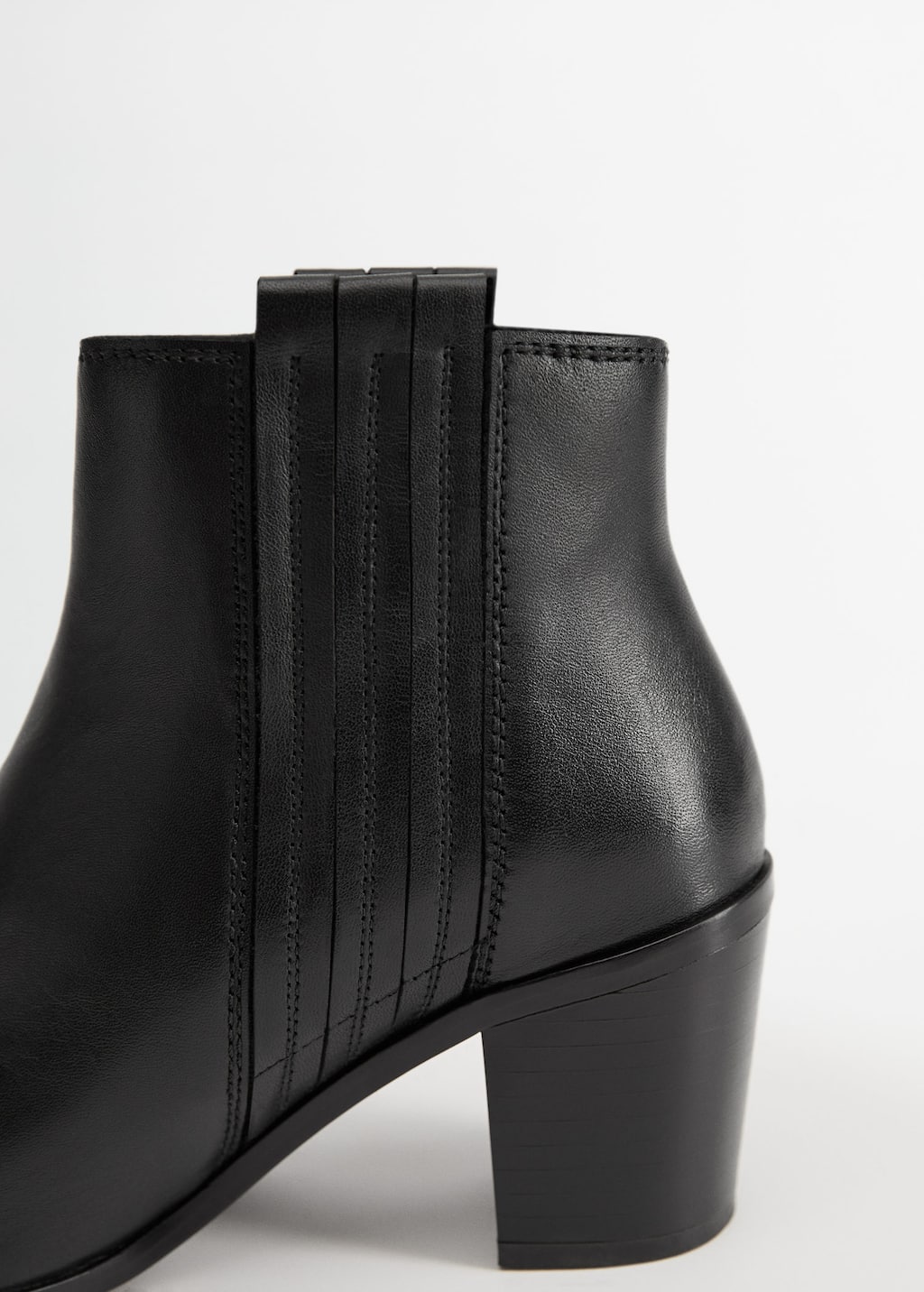 mango heel leather ankle boot