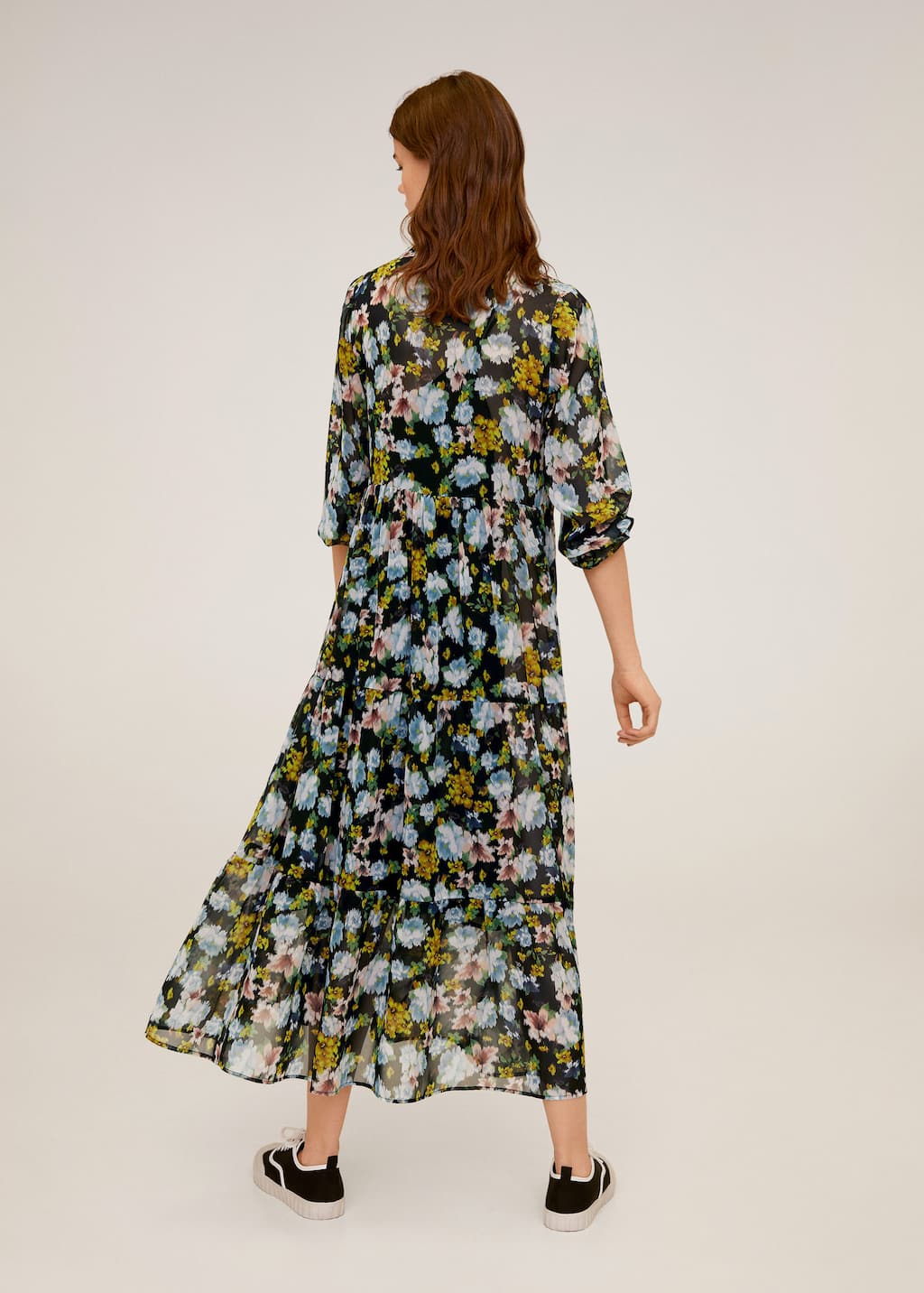mango midi printed dress