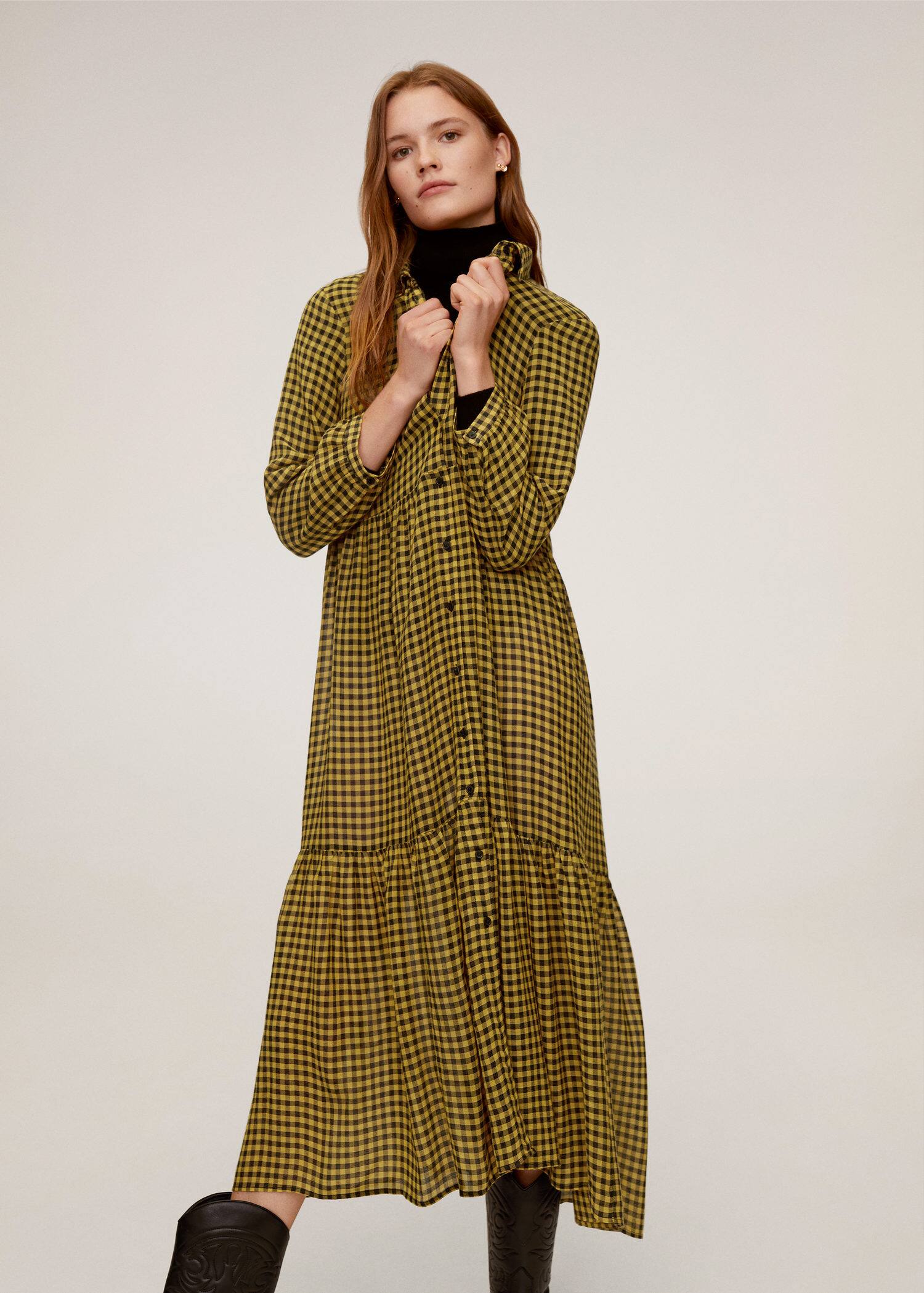 Kariertes Hemdkleid Damen Mango Deutschland