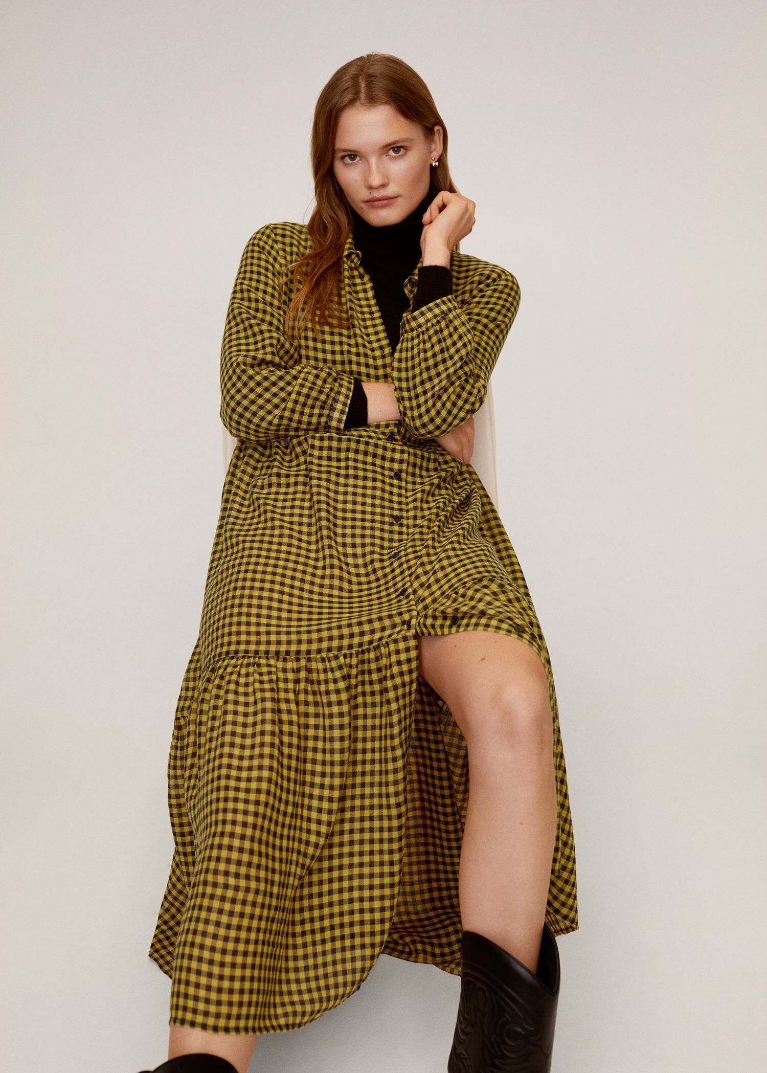 Kariertes Hemdkleid Damen Mango Deutschland