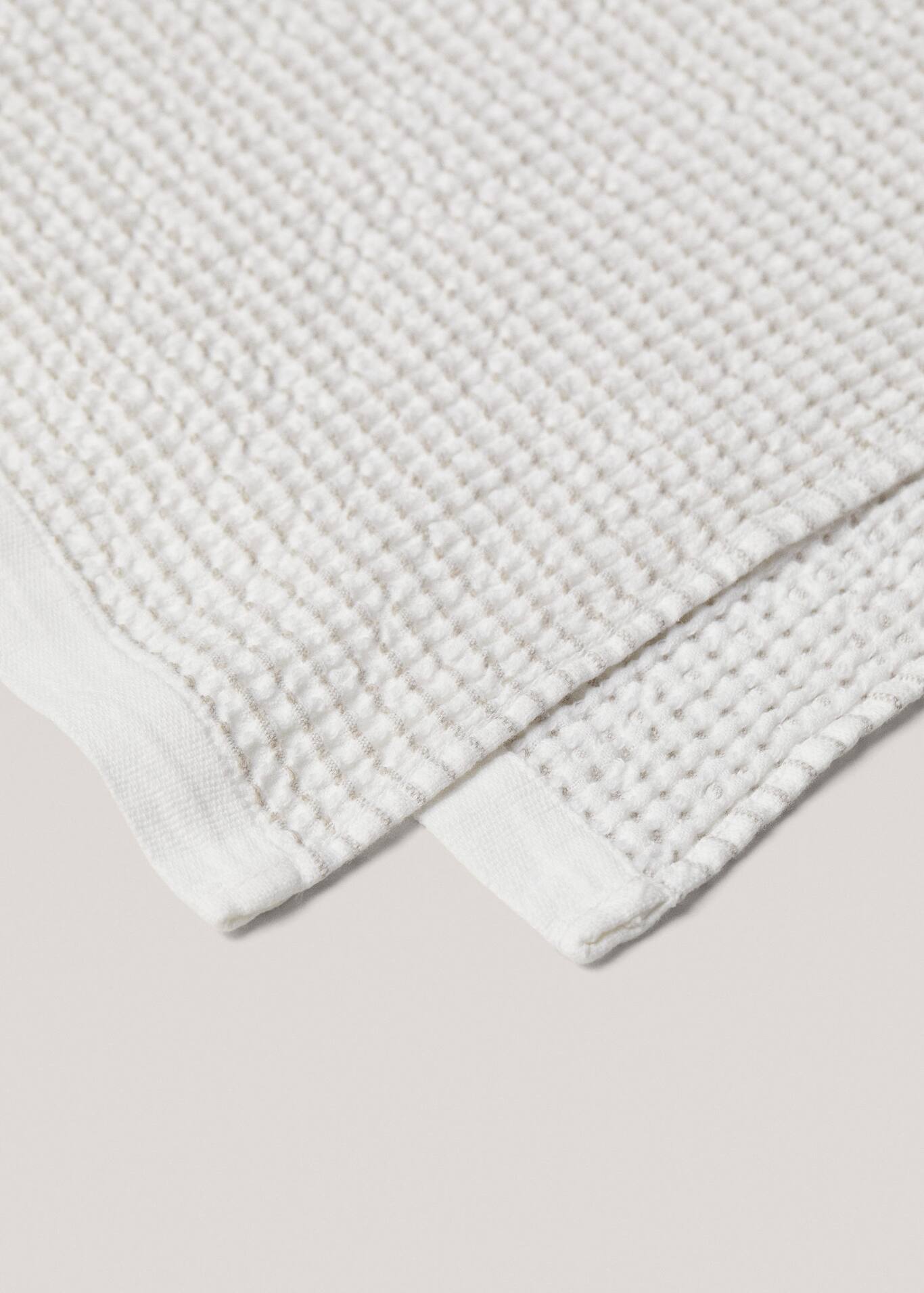 Striped texture bath towel 31x60 in - Home | Mango Home USA