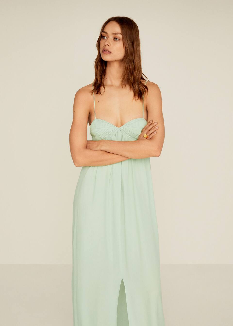 Slit Long Dress Women Mango United Kingdom