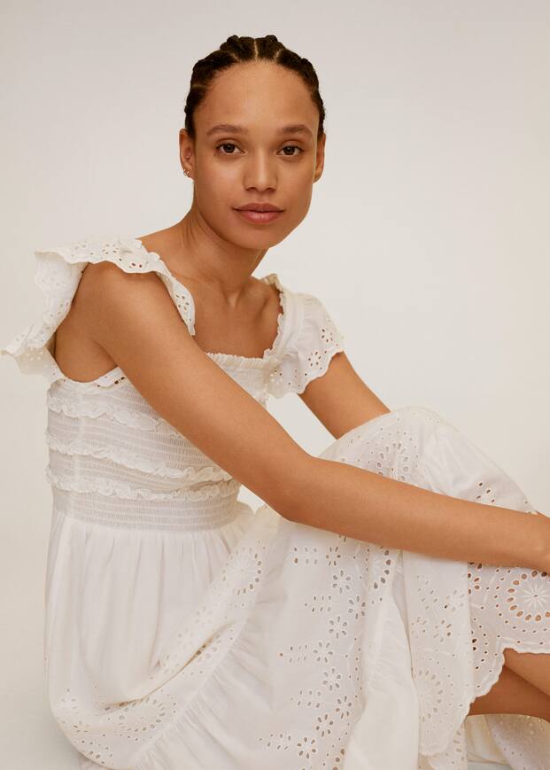 Ruflled open-work dress - Details of the article 3