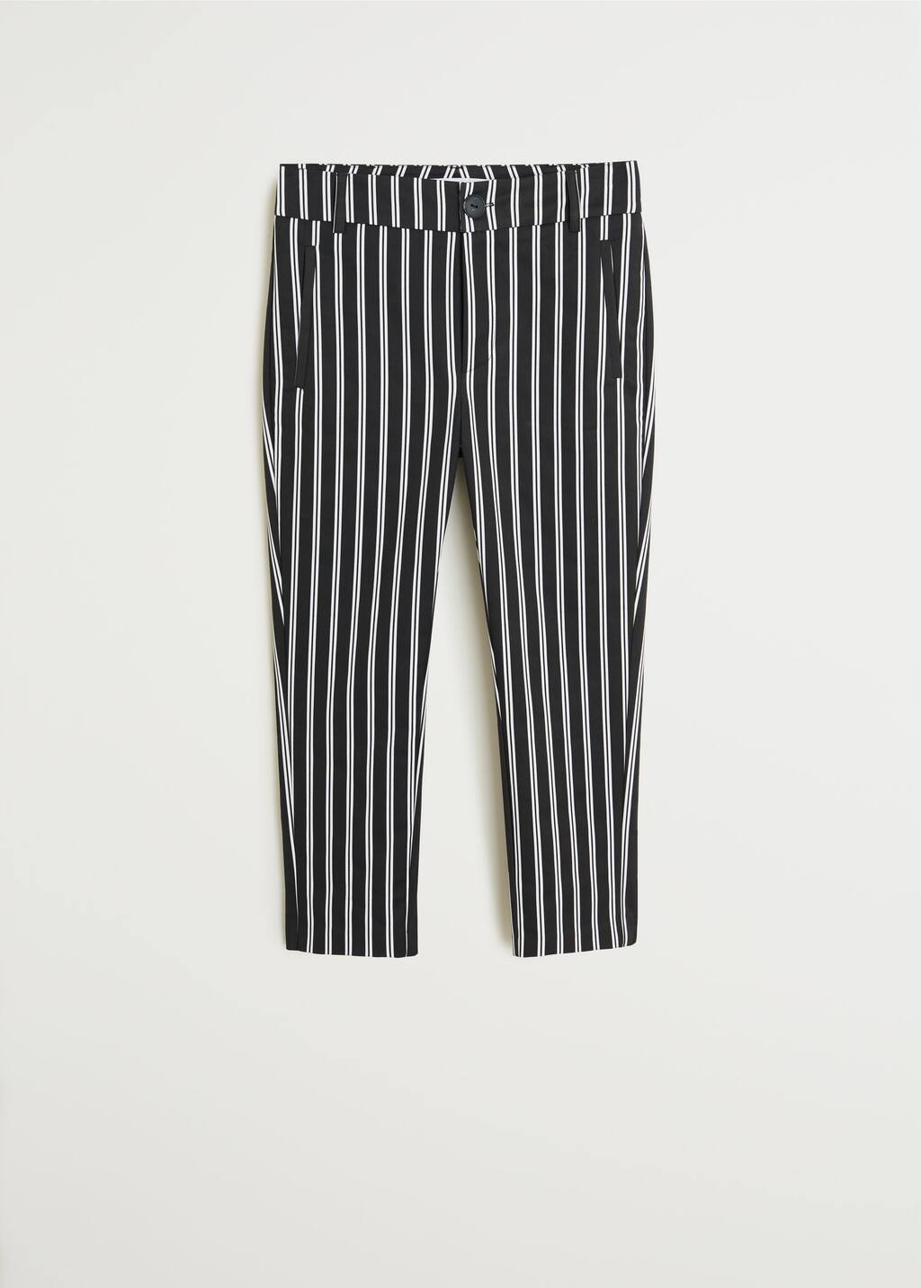 striped slim fit trousers
