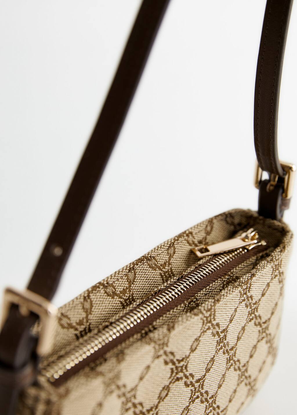 jacquard baguette bag