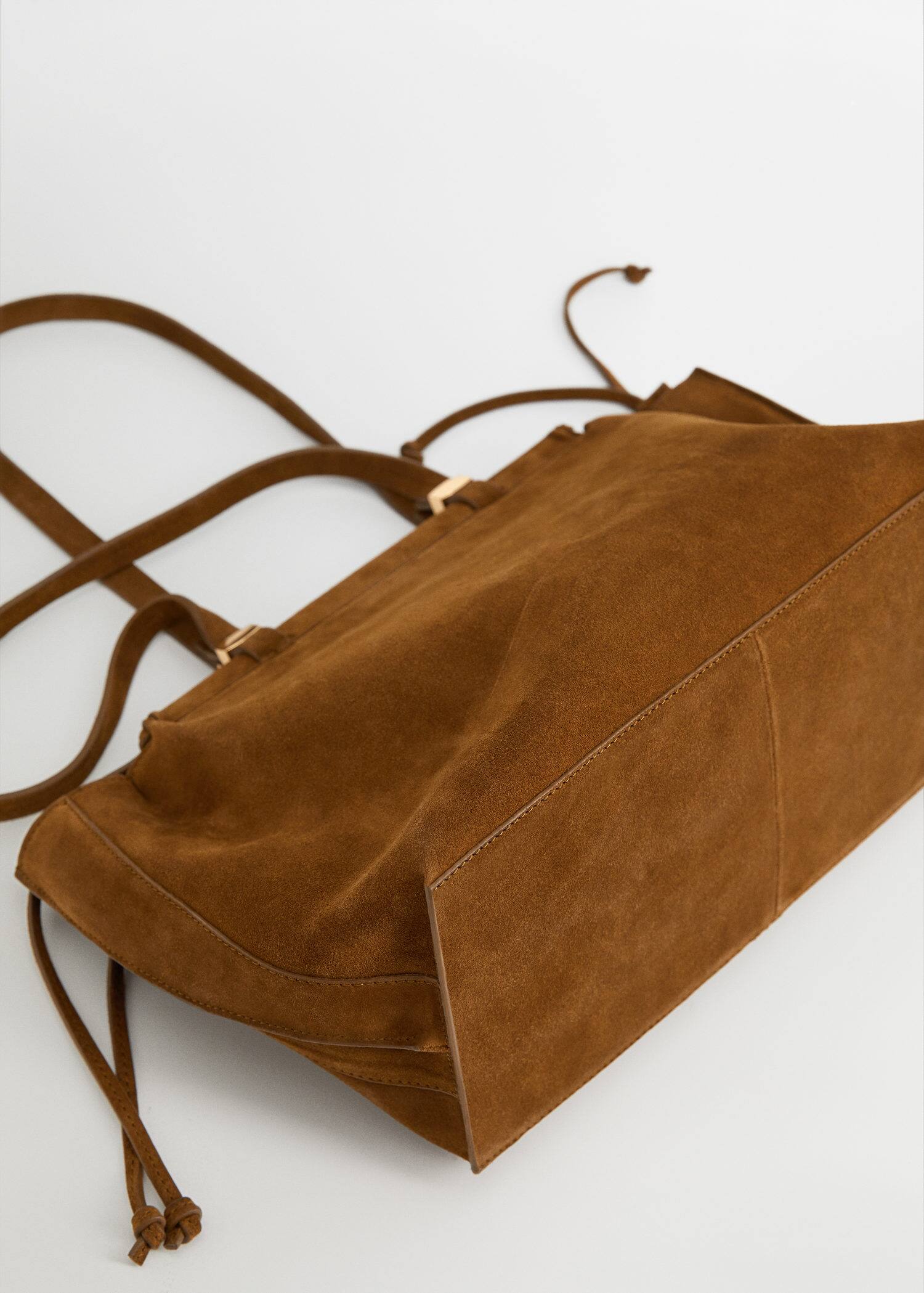 Texture Leather Bag Women Mango Usa