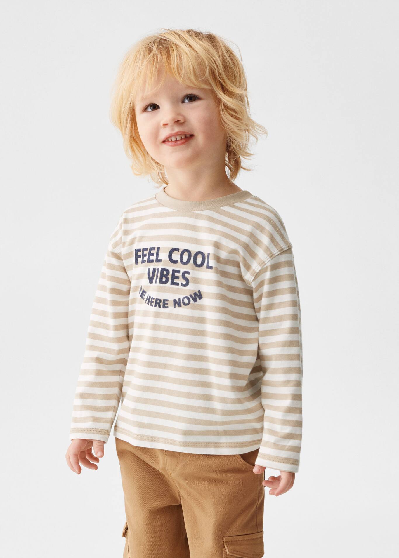 Camiseta manga larga rayas Mujer Mango España