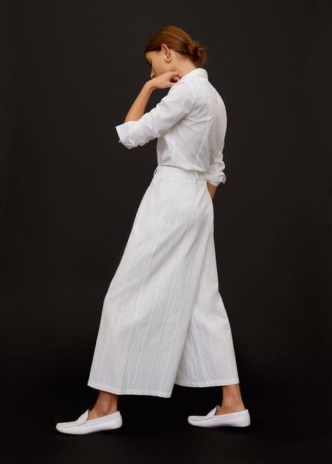 Брюки-палаццо в полоску - Деталь изделия 1