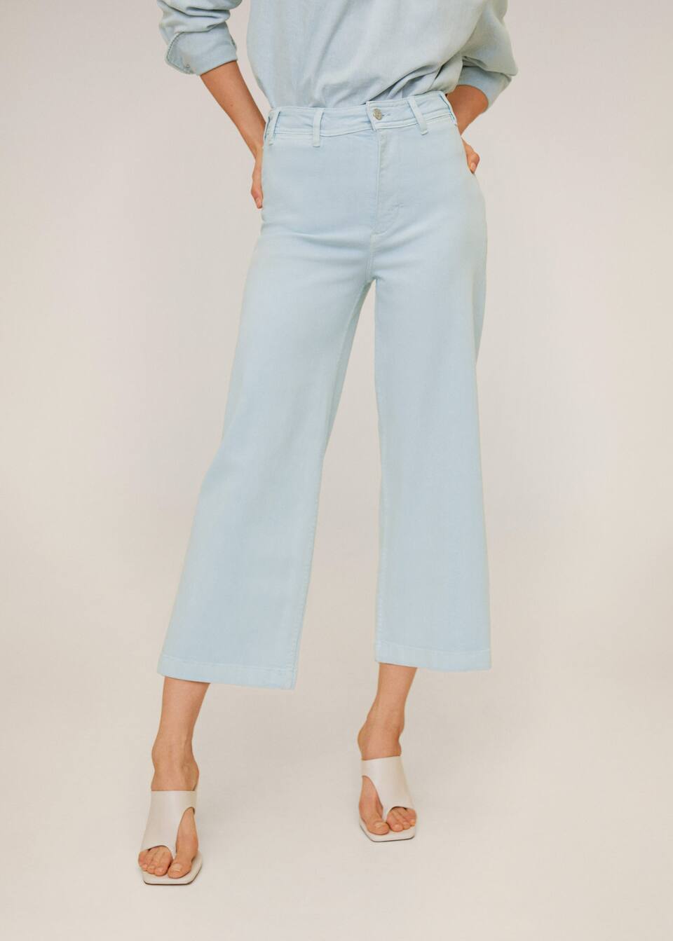 Jeans Culotte High Waist Woman Mango Cambodia