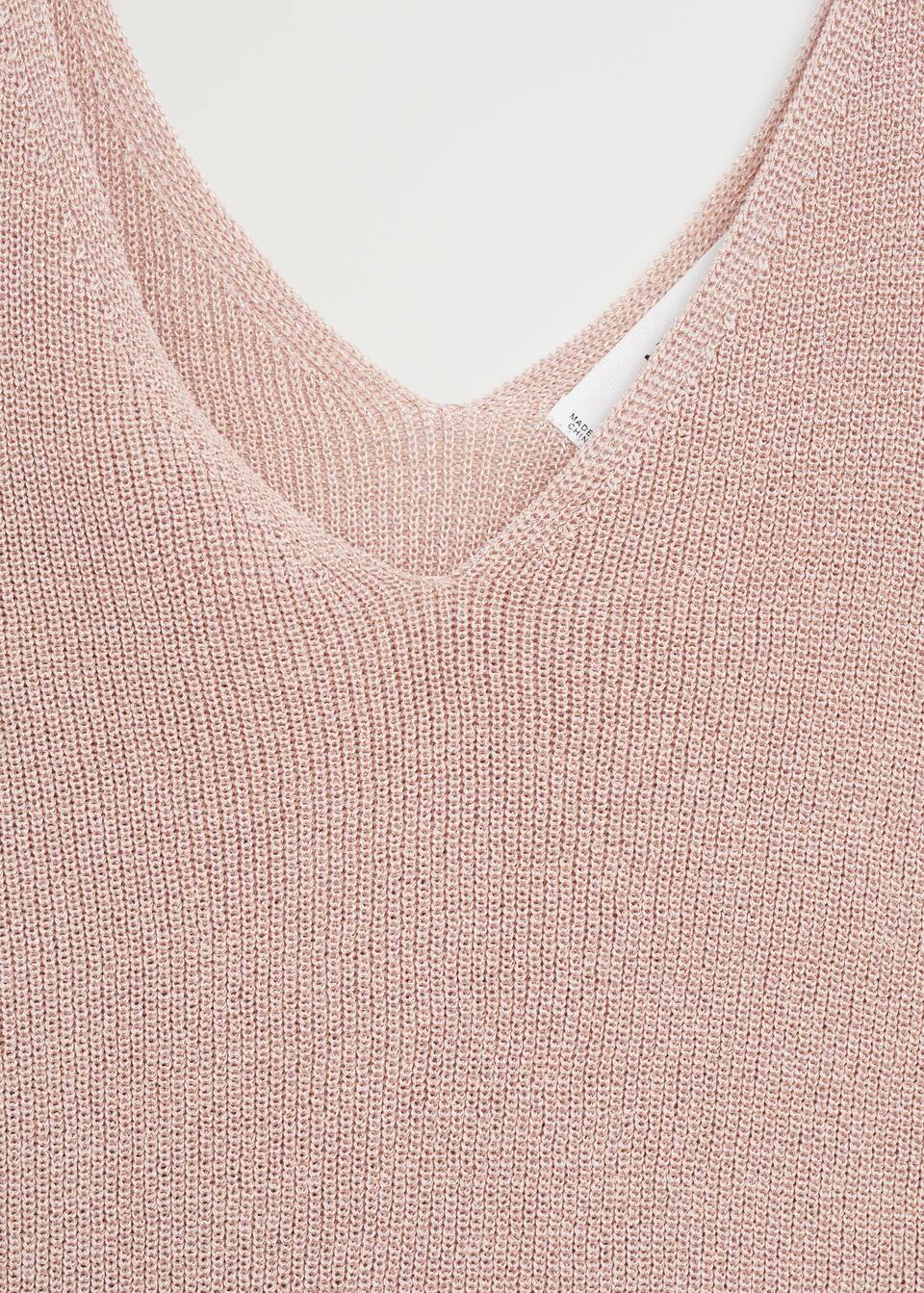 Metallic Knit Top Woman Mango Armenia Metallic Knit Top Woman Mango Armenia