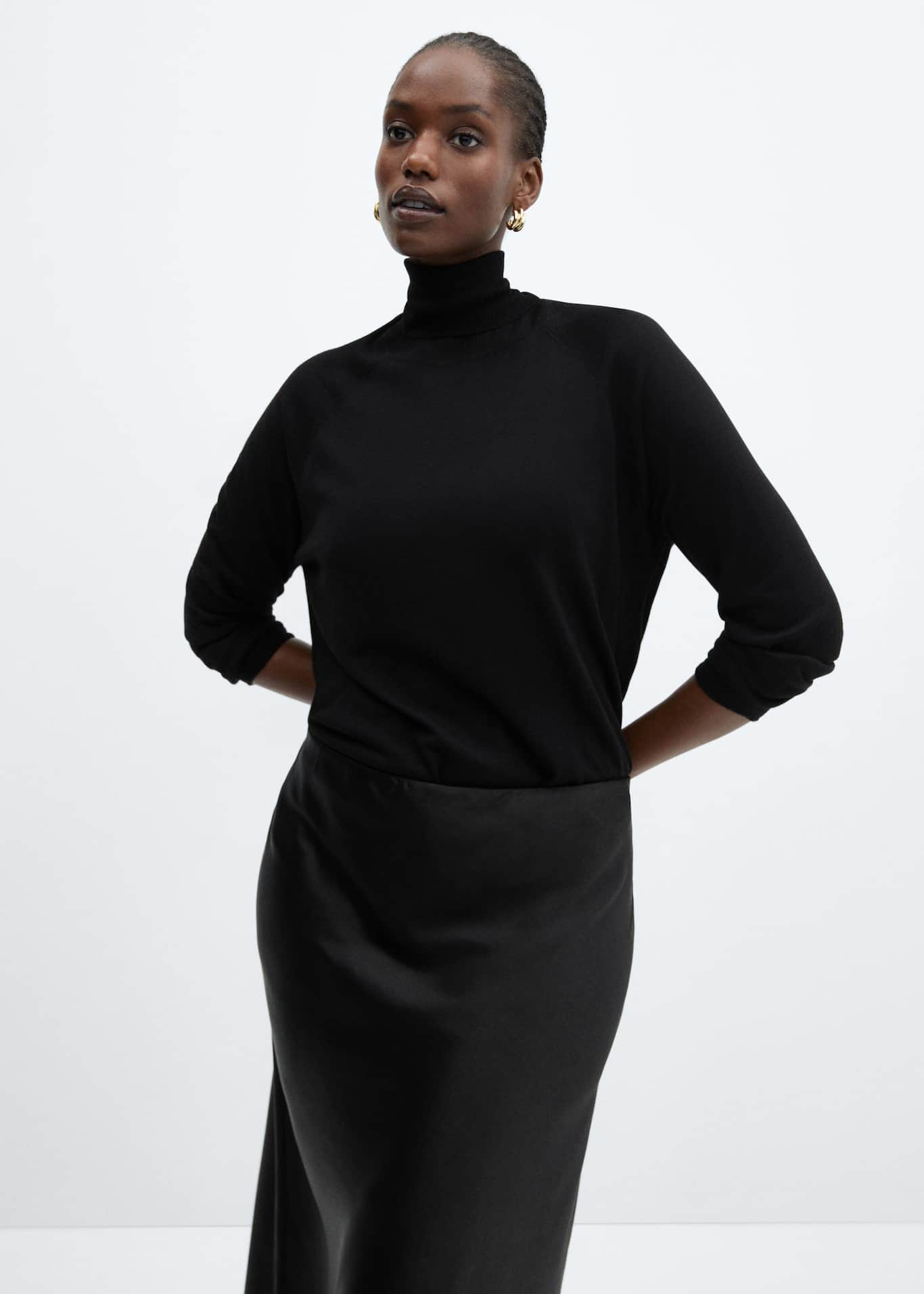 Midi satin skirt - Woman | Mango Canada