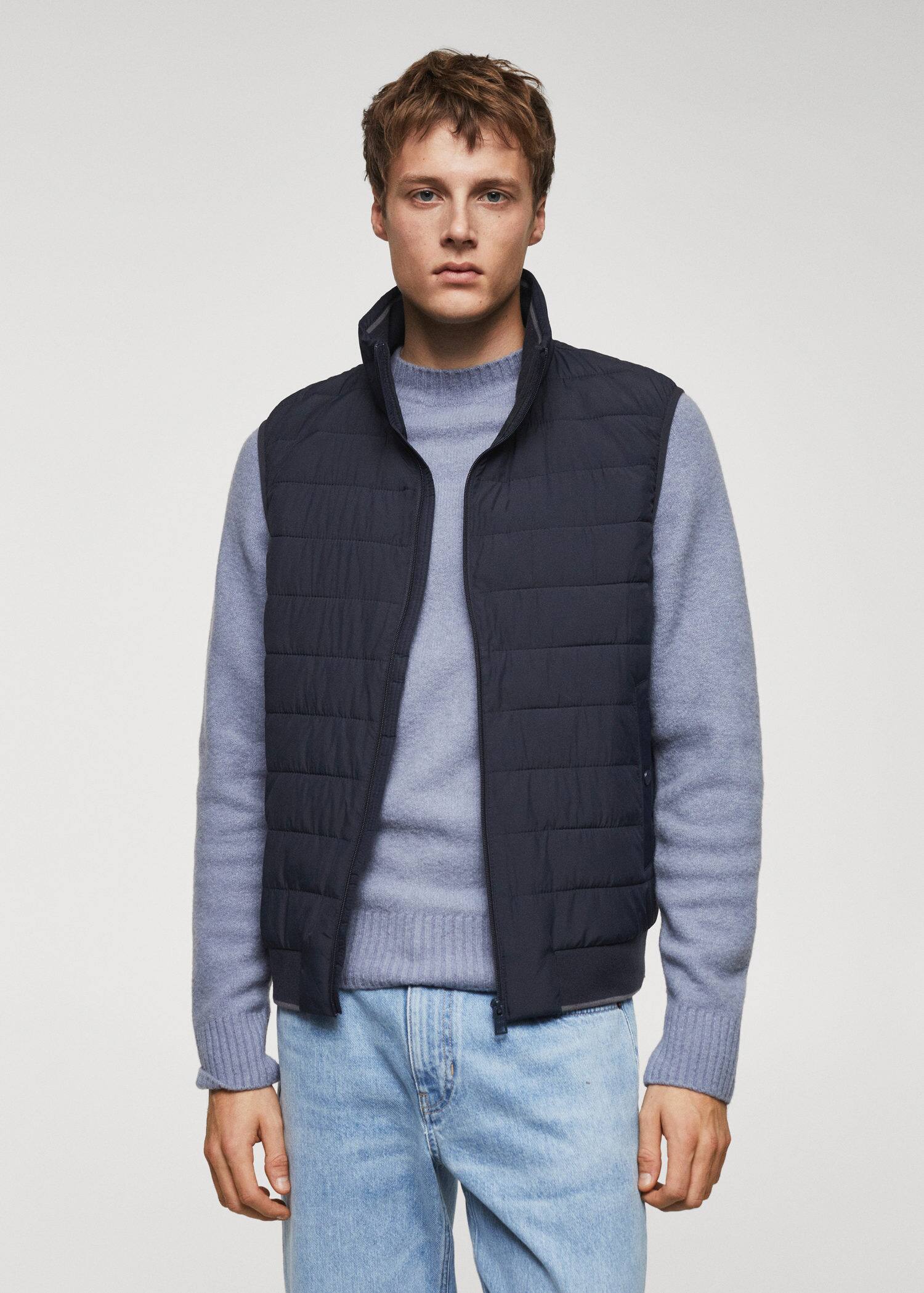 ultralight waterrepellent quilted vest Men Mango Man USA