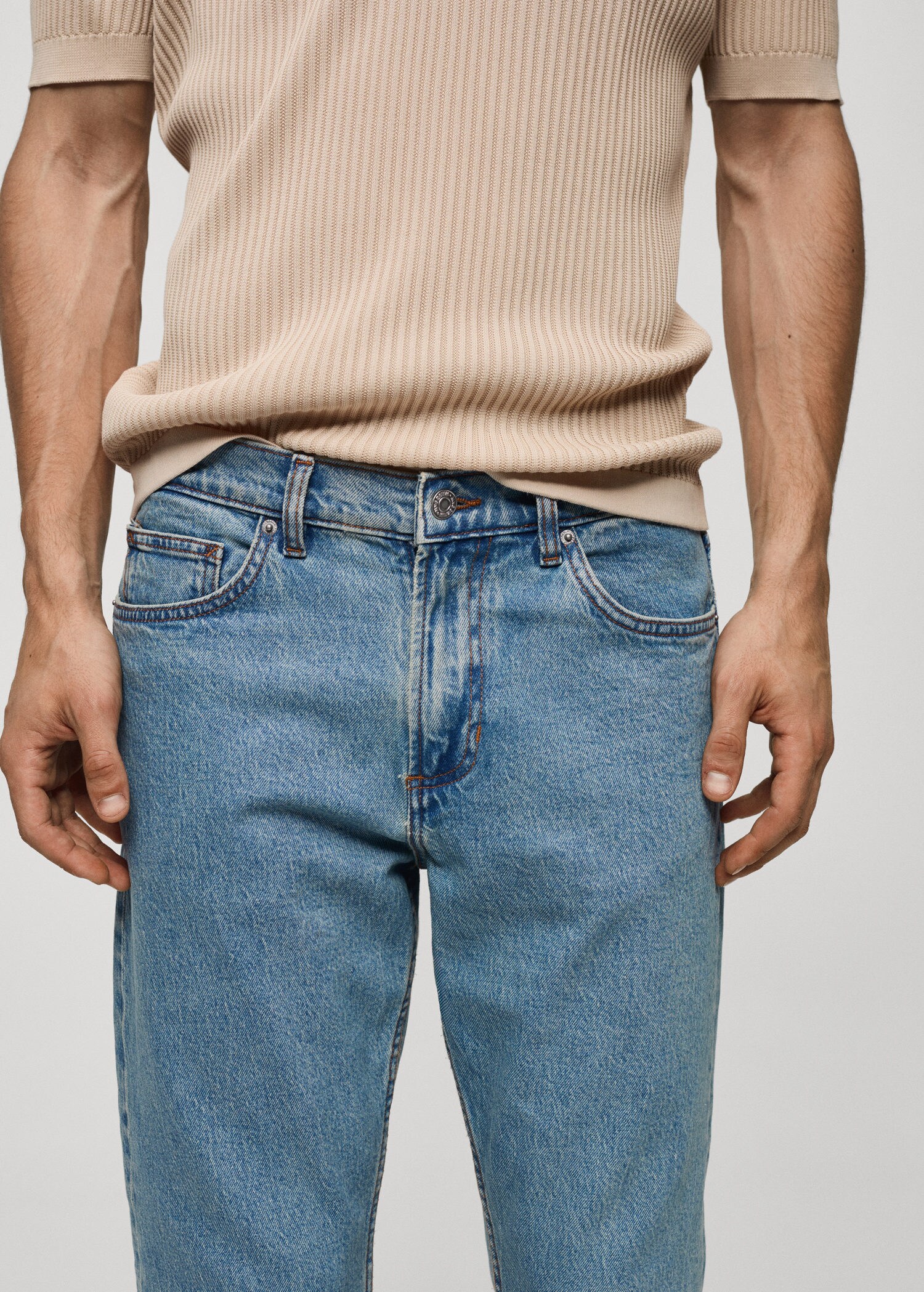 Ben tapered cropped jeans Men Mango Man USA