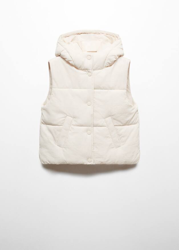 Quilted gilet with hood Teenage girl Mango Teen Croatia