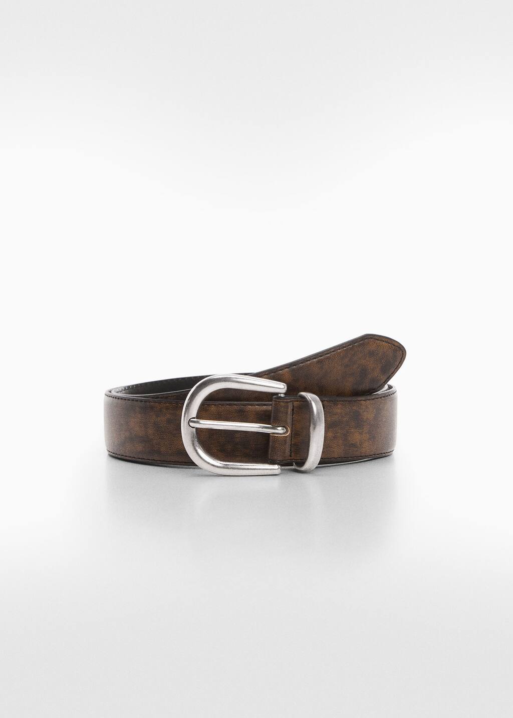 Faux leather belt Woman Mango Netherlands