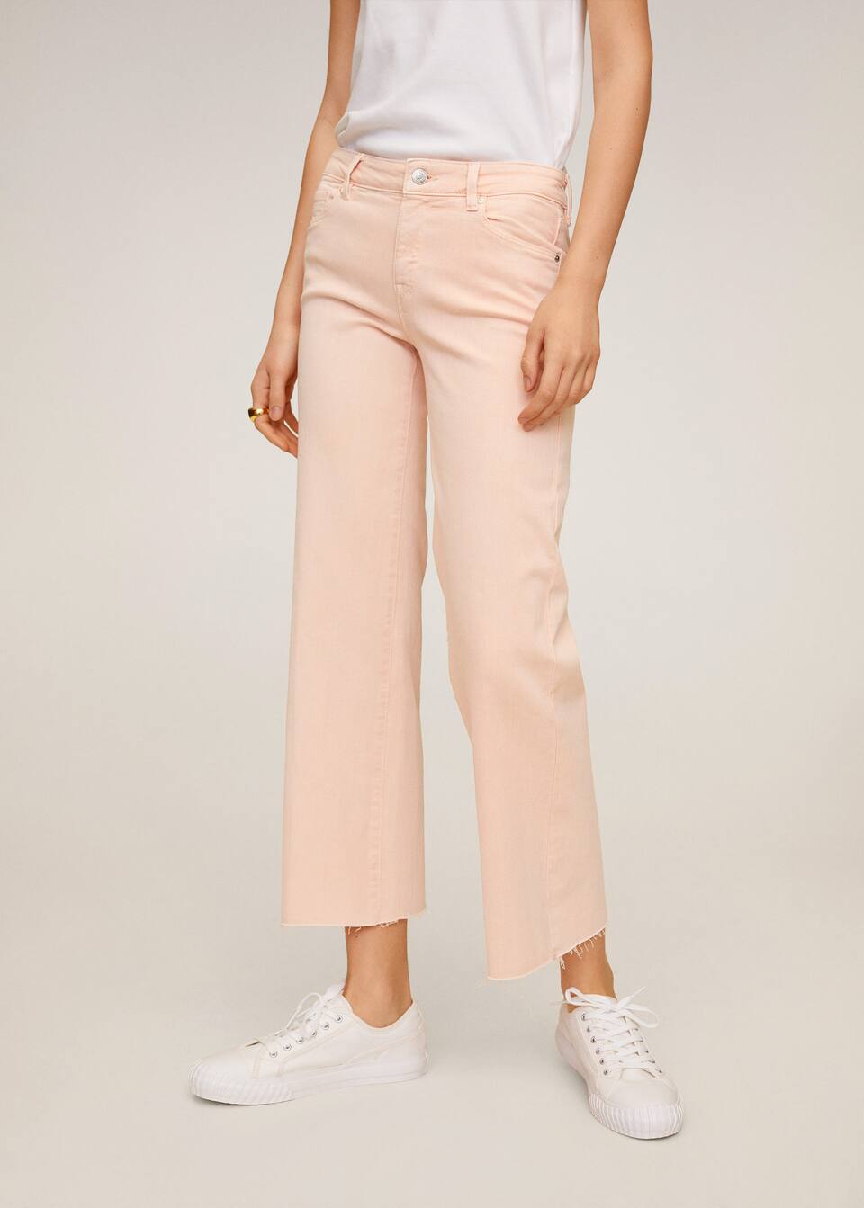 Mid Waist Culotte Jeans Woman Mango South Africa