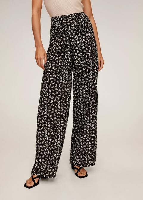 Flowy Printed Pants Women Mango Usa
