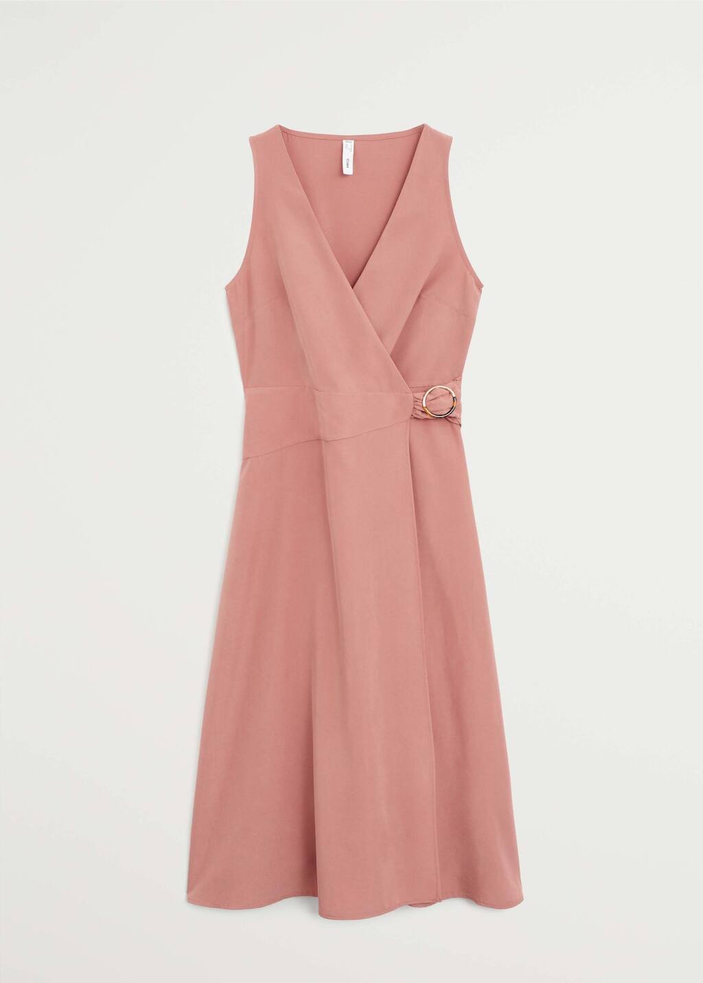 mango satin wrap dress