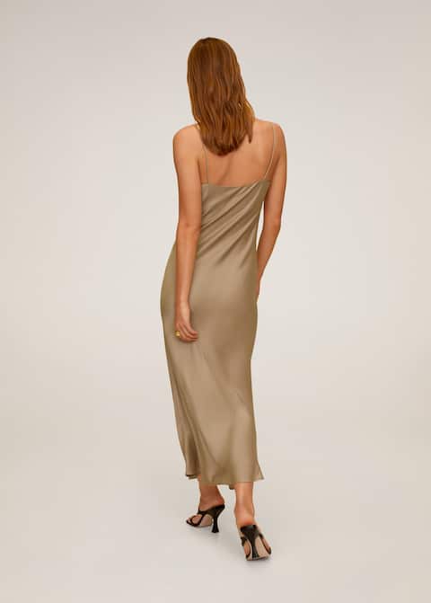 Φόρεμα ντεκολτέ ντραπέ - Πίσω όψη προϊόντος