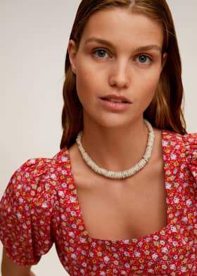 Хлопковая блузка с цветочным принтом