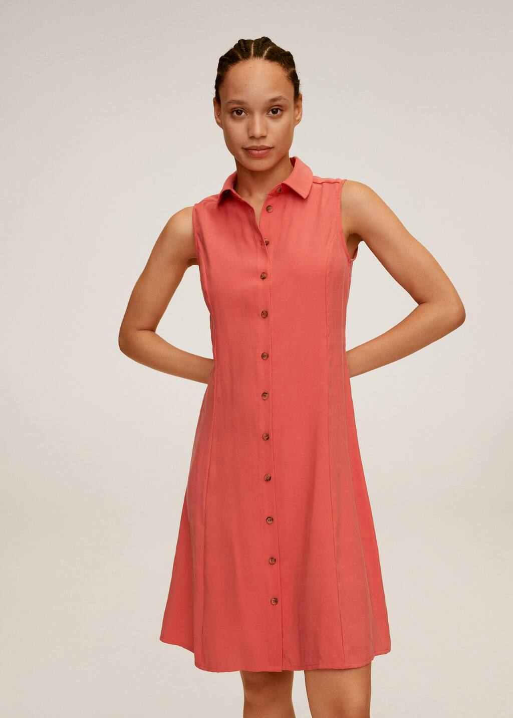 Vestido camisero con botones Outlet