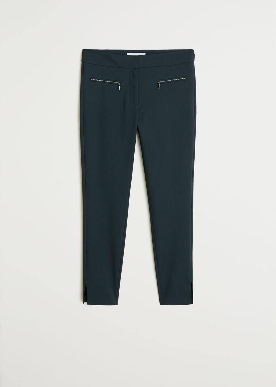 Pantalon Cigarette Zips Femme Mango France La Reunion
