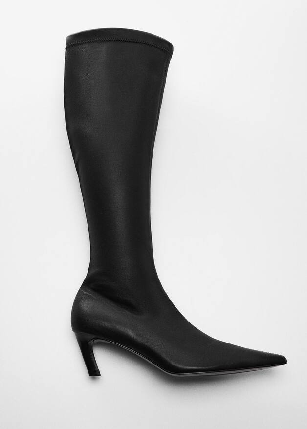 Leather boots with kitten heels - Women | Mango USA