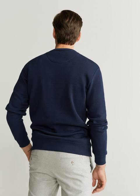 Yazılı penye sweatshirt