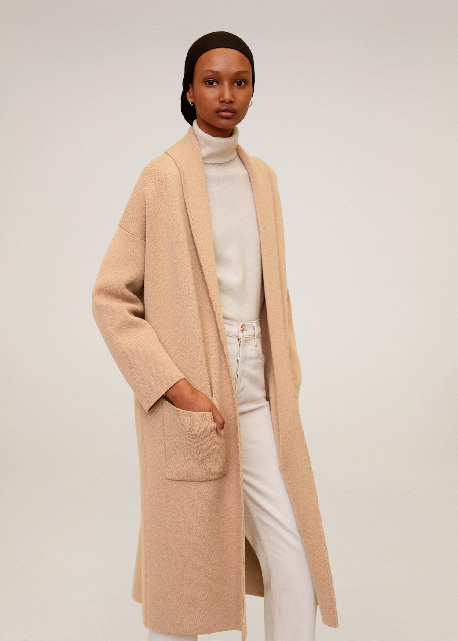 Pocket Knit Cardigan Women Mango Usa