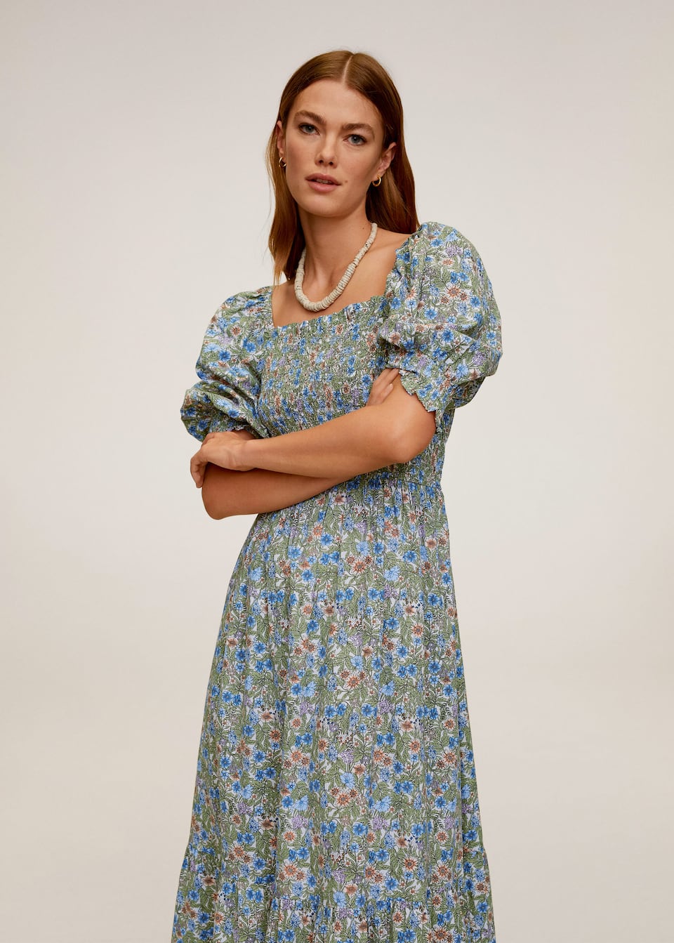 Printed Long Dress Woman Mango Ukraine