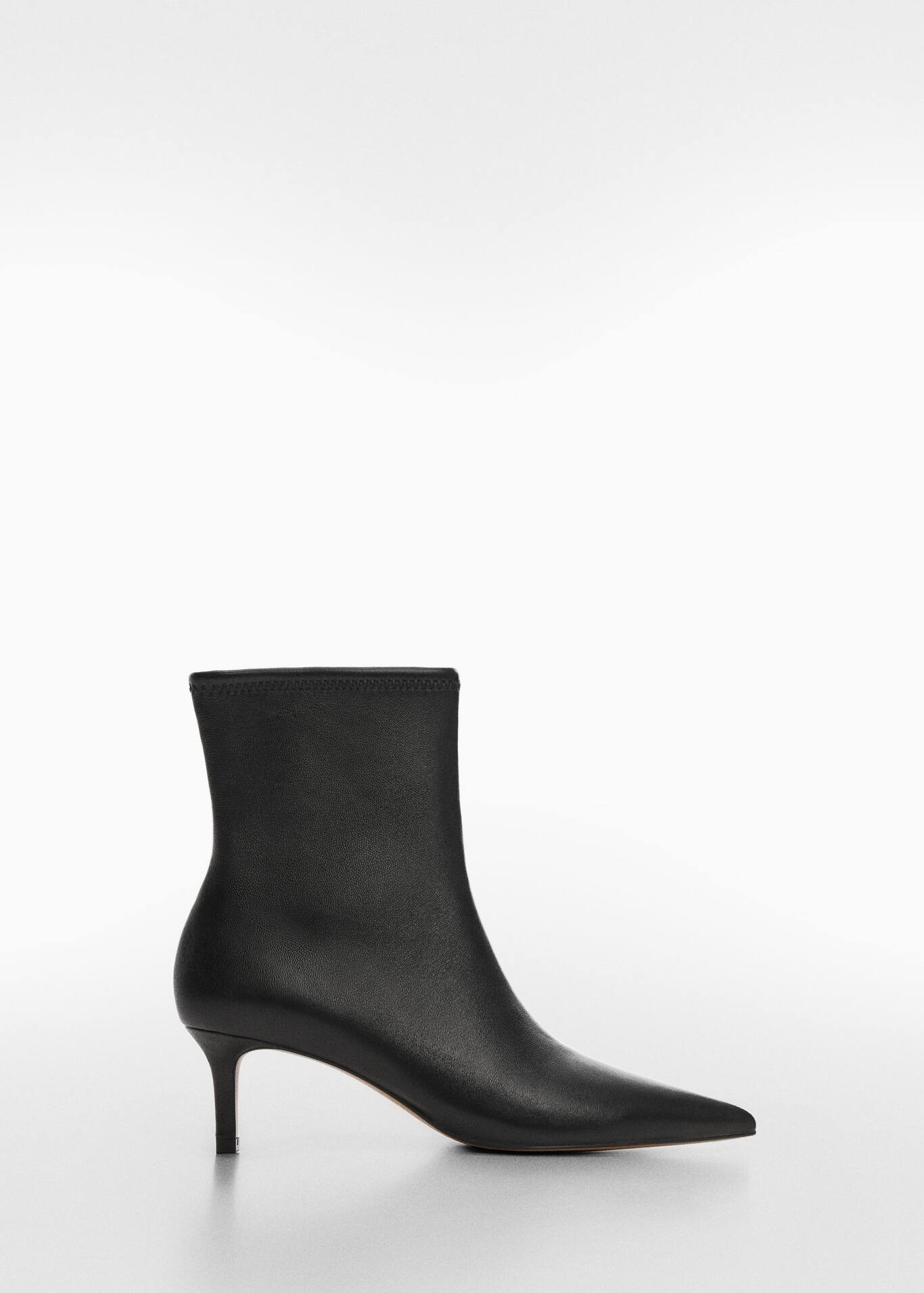 Leather boots with kitten heels - Woman | Mango South Africa