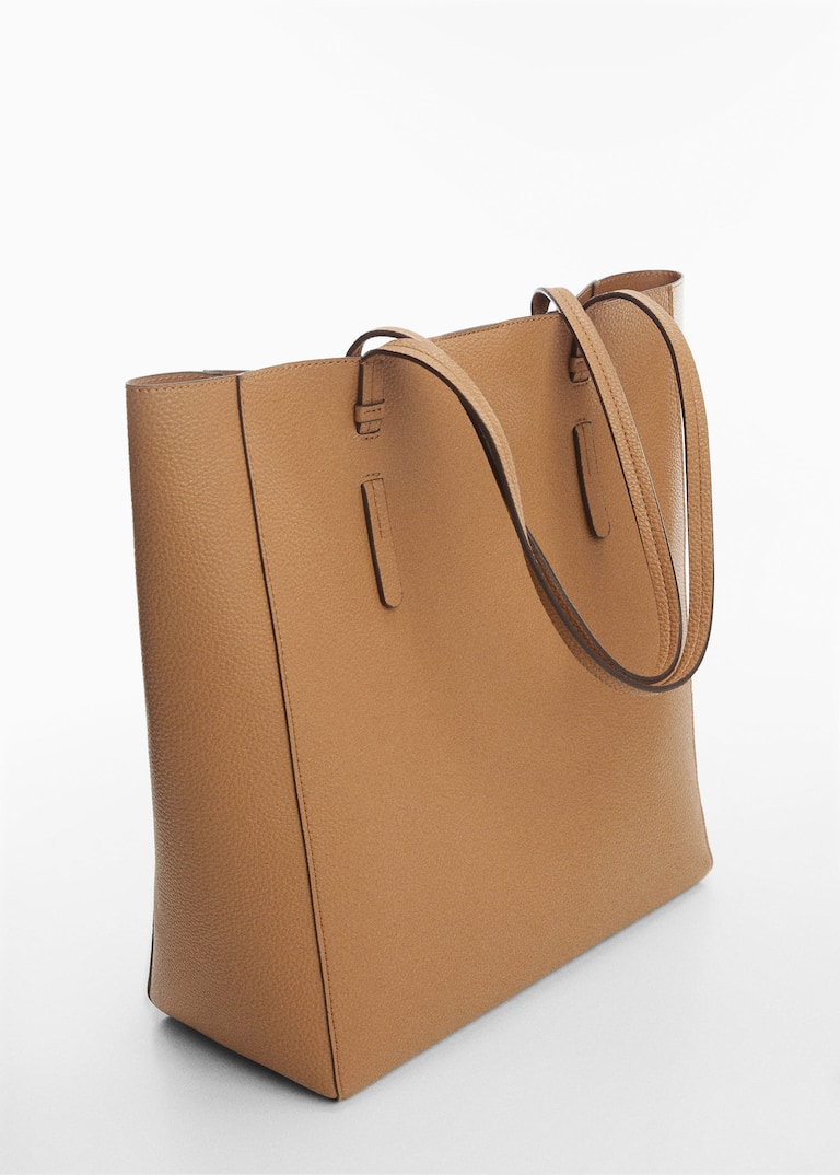 Mango leather effect shopper bag Clearance