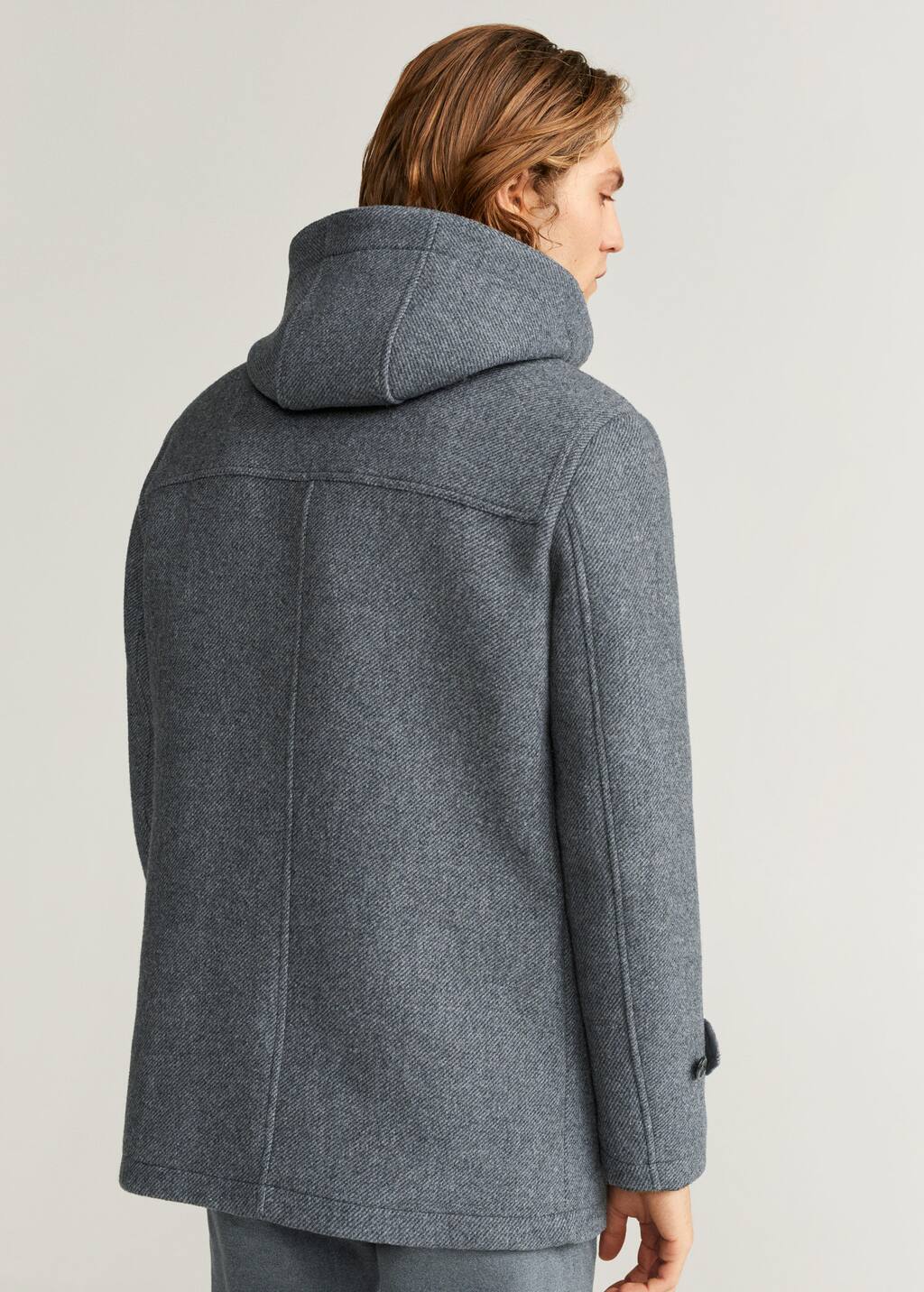 mango wool funnel neck coat