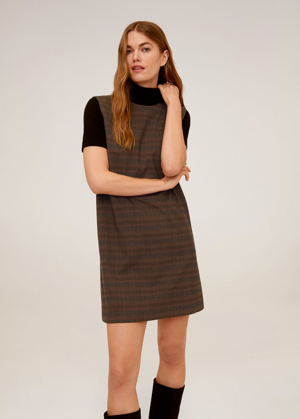 Mango Checked pinafore dress 67051504 30