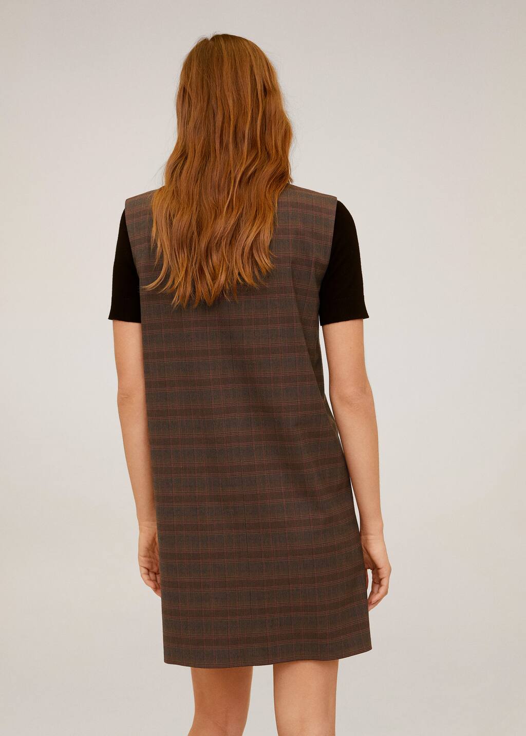 Mango Checked pinafore dress 67051504 30