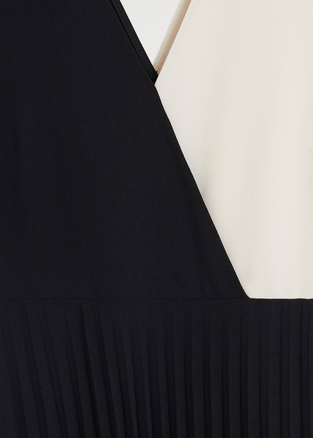 mango pleated bicolor dress