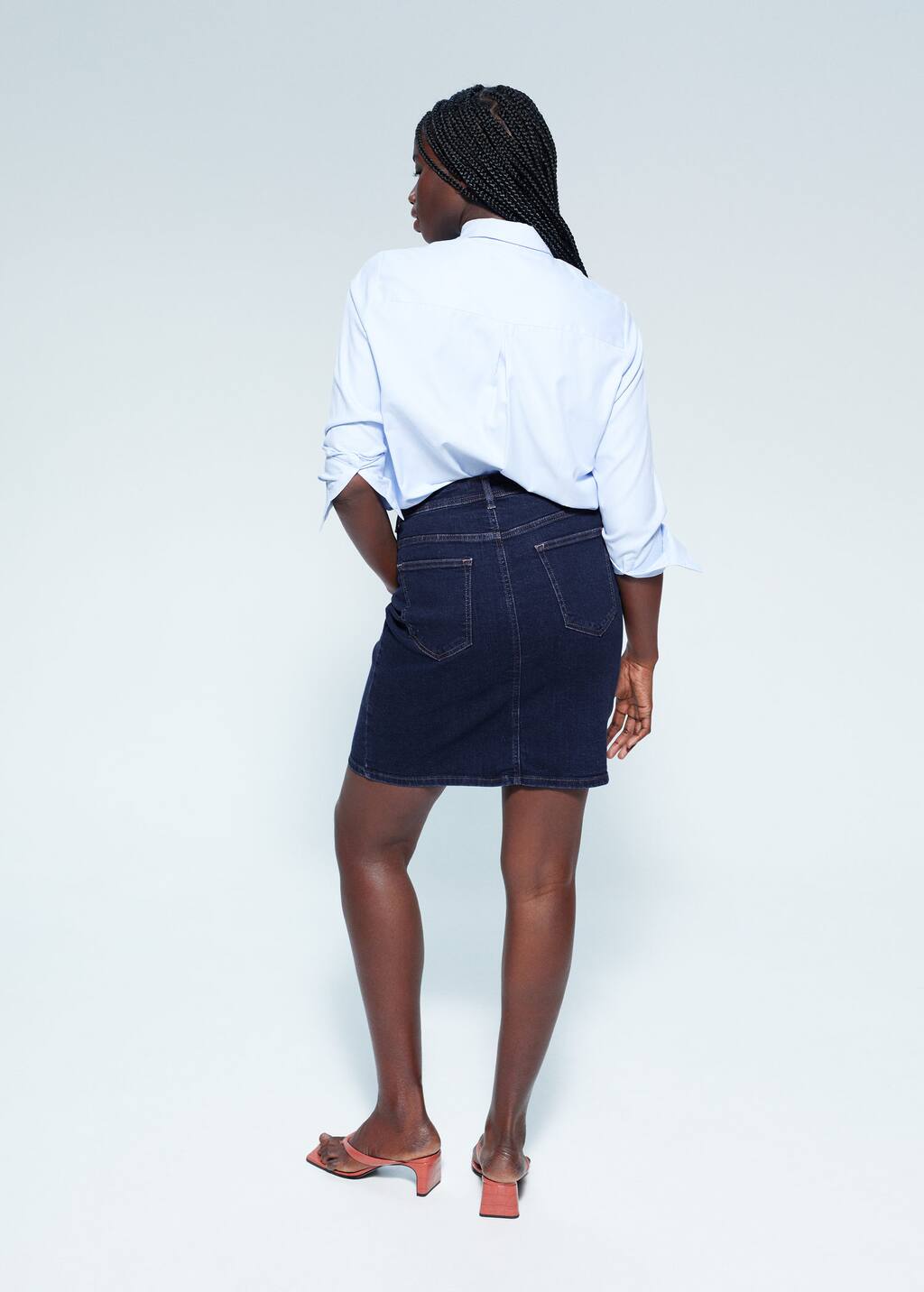 Mango Dark denim skirt 67055706 TO