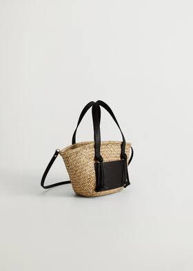 Τσάντα καλάθι ψάθα διπλό χερούλι - Λεπτομέρεια του προϊόντος 1