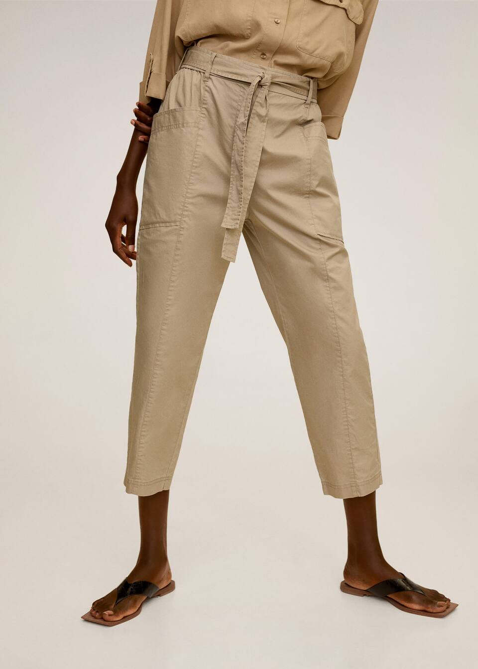 Pocket Cotton Trousers Woman Mango China