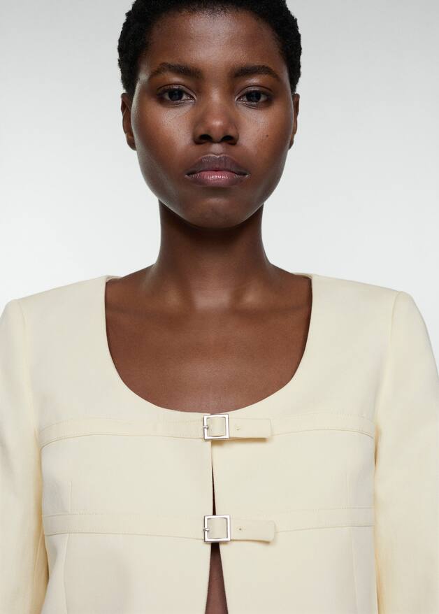Double buckle jacket Woman Mango Singapore