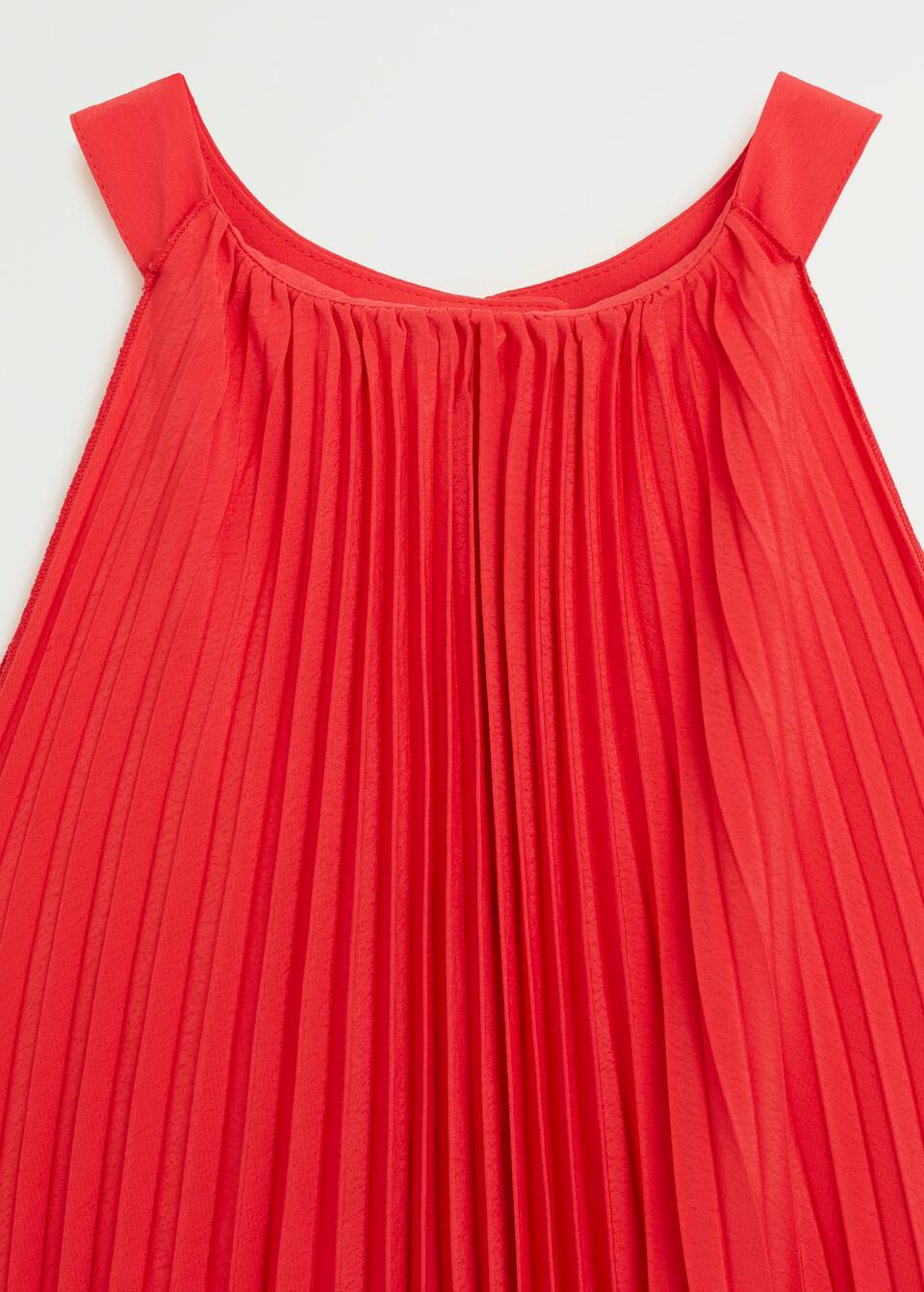 Belt Pleated Dress Woman Mango Saudi Arabia