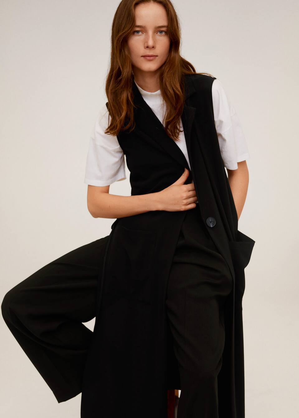 Long Gilet Woman Mango Singapore