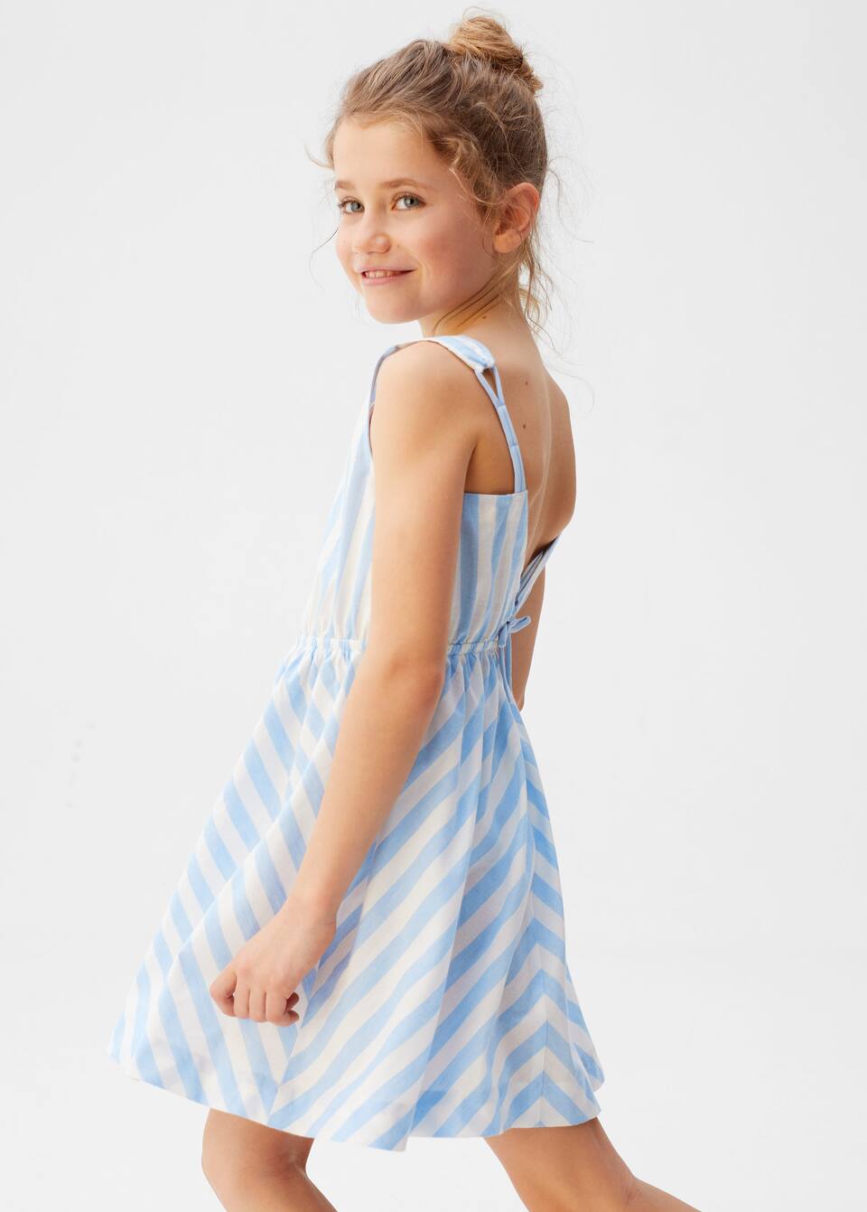Cut Out Back Striped Dress Girls Mango Kids Singapore