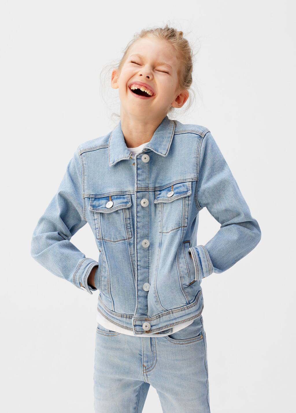 mango pocketed denim jacket