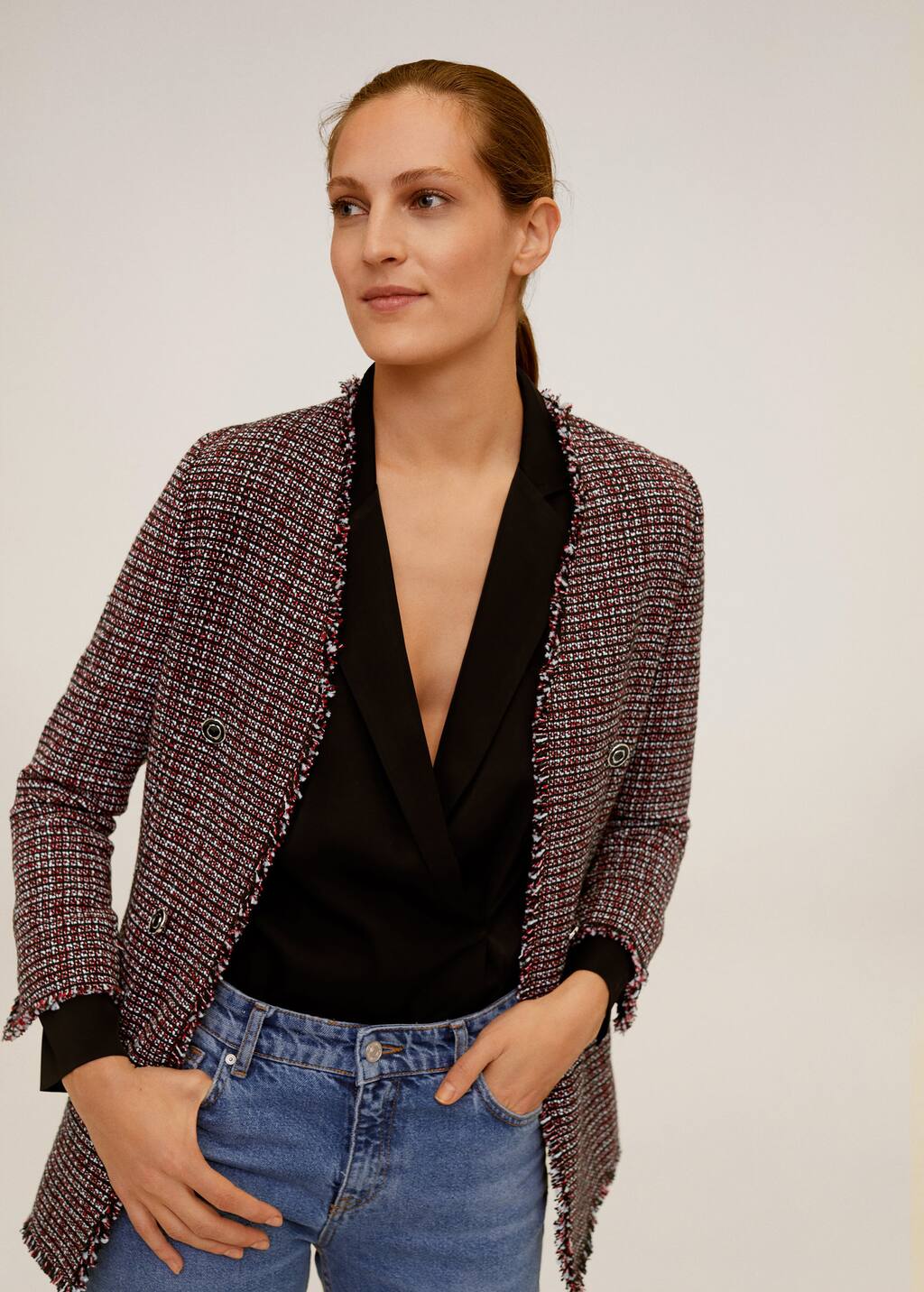 mango tweed blazer