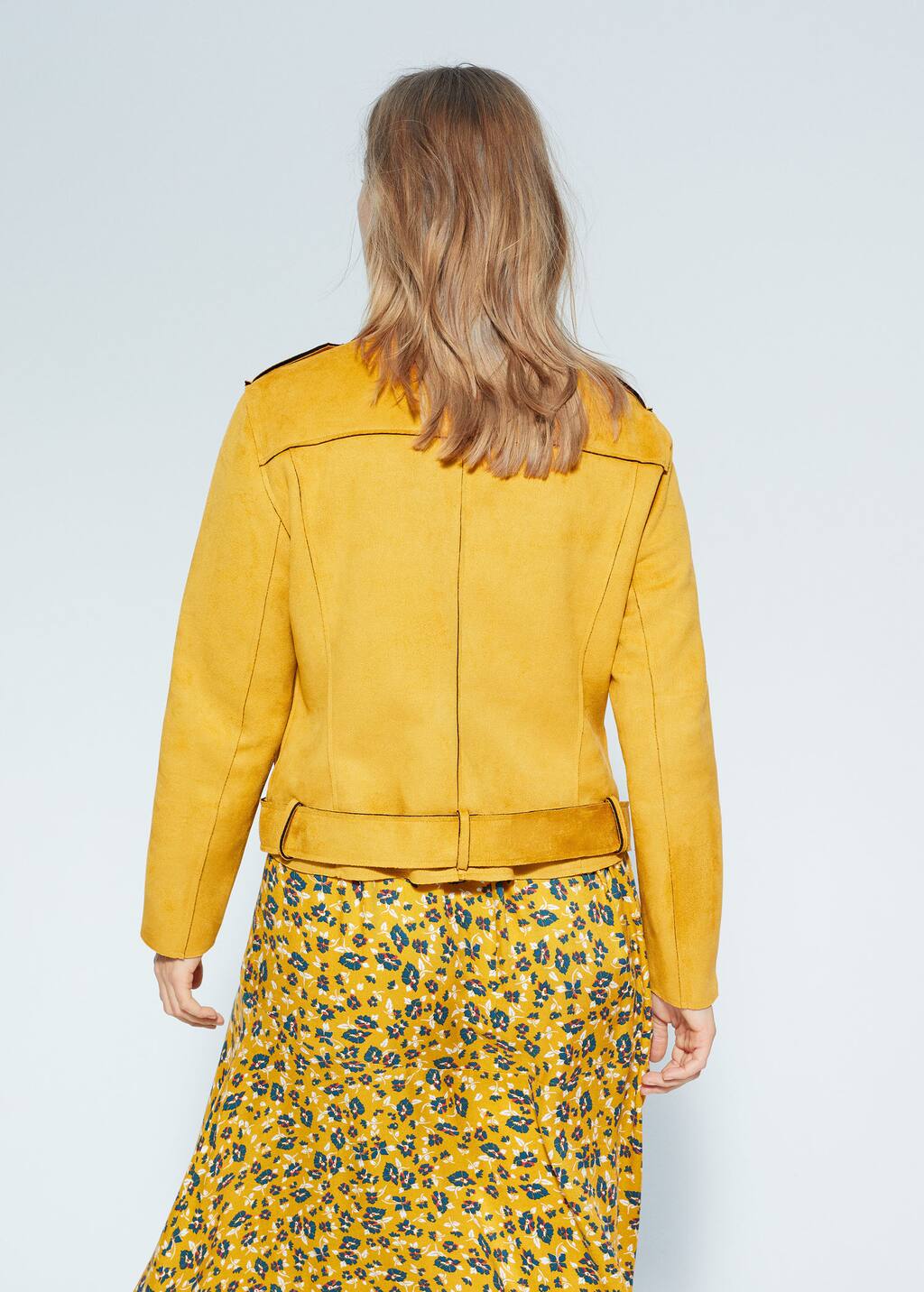 Mango Zipped biker jacket 67064377 15