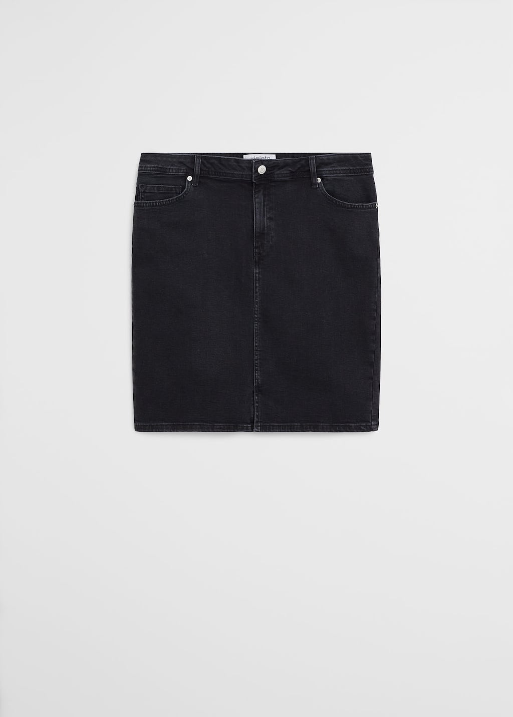 mango black denim skirt